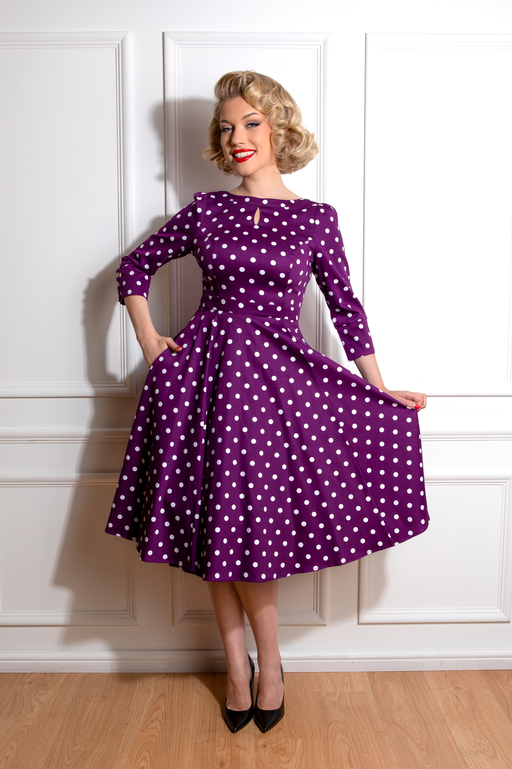 Madalyn Polka Dot Swing Dress